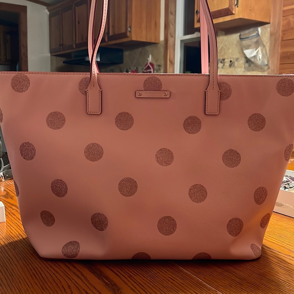 Kate Spade Pink Tote, Sparkly Polka Dots, beautiful bag